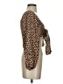 Audrey 3+1 100% Polyester Brown 3/4 Sleeve Blouse Size S - photo 4