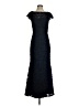 JS Collections 100% Polyester Floral Blue Black Cocktail Dress Size 2 - photo 1