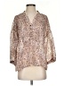True Grit Tweed Tan 3/4 Sleeve Blouse Size S - photo 1