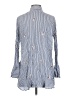 Zara Hearts Blue Long Sleeve Blouse Size S - photo 2