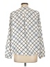 212 Collection 100% Polyester Argyle Ivory Long Sleeve Blouse Size L - photo 2