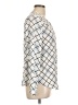 212 Collection 100% Polyester Argyle Ivory Long Sleeve Blouse Size L - photo 4
