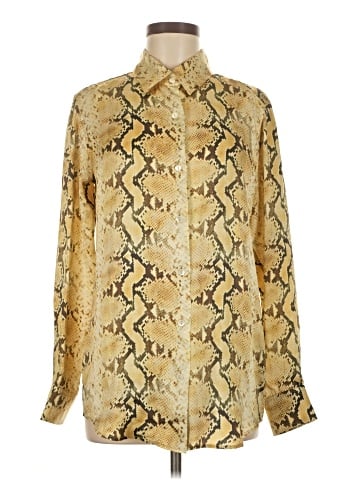 Agnes B. Long Sleeve Silk Top (view 1)