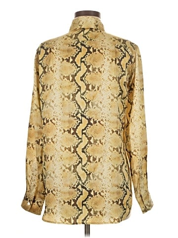 Agnes B. Long Sleeve Silk Top (view 2)