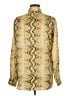 Agnes B. 100% Silk Animal Print Gold Long Sleeve Silk Top Size EU (FR) 38 / US 6 - photo 2