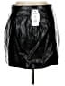 Scoop 100% Polyester Metallic Black Faux Leather Skirt Size 10 - photo 2