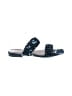 Lewit 100% Leather Print Blue Sandals Size EU (IT) 38 1/2 / US 8 1/2 - photo 1