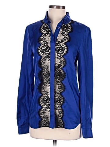 Roberto Cavalli Long Sleeve Silk Top (view 1)