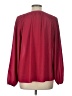 Ann Taylor LOFT 100% Polyester Burgundy Long Sleeve Blouse Size L - photo 2