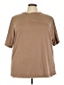 Unbranded Solid Brown Short Sleeve Turtleneck Size 3X - photo 1