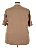 Unbranded Solid Brown Short Sleeve Turtleneck Size 3X - photo 2