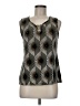 80 Park Silver Black Sleeveless Blouse Size M - photo 1