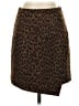 Ann Taylor Animal Print Brown Wool Skirt Size 00 - photo 1