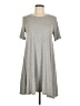 BCBGeneration Solid Gray Casual Dress Size L - photo 1