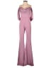Miss Circle Solid Purple Jumpsuit Size XS - photo 1