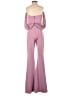 Miss Circle Solid Purple Jumpsuit Size XS - photo 2