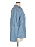 Tinsel 100% Lyocell Polka Dots Blue Long Sleeve Button-Down Shirt Size XL - photo 4