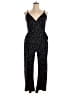 Kaileigh 100% Polyester Stars Black Jumpsuit Size 1X - photo 1