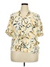 Masai Print Yellow Short Sleeve Blouse Size XXL - photo 1