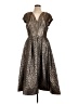 Carlisle 100% Polyester Metallic Brown Cocktail Dress Size 10 - photo 1