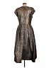 Carlisle 100% Polyester Metallic Brown Cocktail Dress Size 10 - photo 2