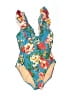 J.Crew Floral Blue One Piece Swimsuit Size 8 - photo 1