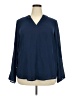 Roswear 100% Polyester Blue Long Sleeve Blouse Size XXL - photo 1