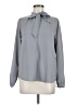 Lands' End 100% Polyester Gray Long Sleeve Blouse Size 6 - photo 1