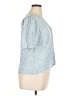 Y.A.S 100% Viscose Blue Short Sleeve Blouse Size XL - photo 4