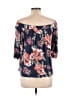 Loveappella Blue 3/4 Sleeve Blouse Size L - photo 2