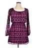 Unbranded 100% Polyester Hearts Purple Casual Dress Size L - photo 1