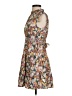Shein 100% Polyester Print Yellow Cocktail Dress Size 2 - photo 5