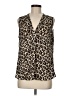Vince Camuto 100% Polyester Animal Print Brown Sleeveless Blouse Size M - photo 1