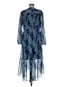 Joie 100% Polyester Paisley Blue Cocktail Dress Size M - photo 2