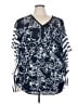Lane Bryant 100% Polyester Blue Short Sleeve Blouse Size 26 - 28 Plus - photo 1