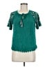 Artesia Teal Short Sleeve Blouse Size M - photo 1