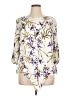 Chico's 100% Viscose Ivory 3/4 Sleeve Blouse Size XL (3) - photo 1