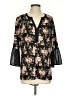 Suzanne Betro 100% Polyester Black 3/4 Sleeve Blouse Size S - photo 1