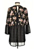 Suzanne Betro 100% Polyester Black 3/4 Sleeve Blouse Size S - photo 2