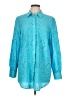 Talbots Polka Dots Teal Long Sleeve Blouse Size L - photo 1