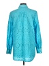 Talbots Polka Dots Teal Long Sleeve Blouse Size L - photo 2