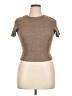 Assorted Brands Tweed Brown Short Sleeve Turtleneck Size XL - photo 1