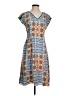 Sundance 100% Polyester Paisley Blue Casual Dress Size 4 - photo 1