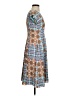 Sundance 100% Polyester Paisley Blue Casual Dress Size 4 - photo 4