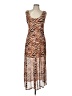 Louna Animal Print Brown Cocktail Dress Size L - photo 1