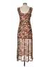 Louna Animal Print Brown Cocktail Dress Size L - photo 2