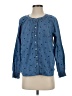 Talbots 100% Cotton Blue Long Sleeve Blouse Size S - photo 1