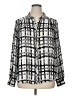 Elle 100% Polyester Silver Long Sleeve Blouse Size XL - photo 1