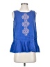 Umgee Blue Sleeveless Blouse Size S - photo 1