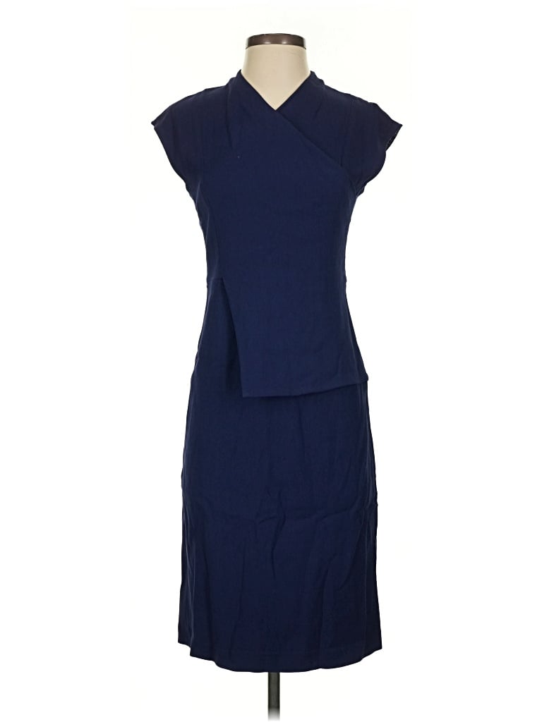 Pre-owned Mm. Lafleur Cocktail Dress In Blue